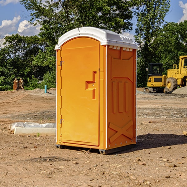 how often are the porta potties cleaned and serviced during a rental period in Lunenburg